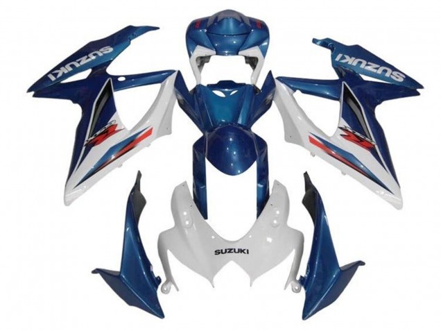 2008-2010 Suzuki GSXR 600 / GSXR 750 Motorcycle Fairings - Blue White Red UK