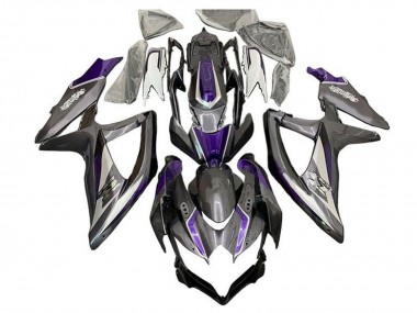 2008-2010 Suzuki GSXR 600 / GSXR 750 Motorcycle Fairings - Silver Grey Purple UK