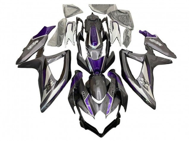 2008-2010 Suzuki GSXR 600 / GSXR 750 Motorcycle Fairings - Silver Grey Purple UK