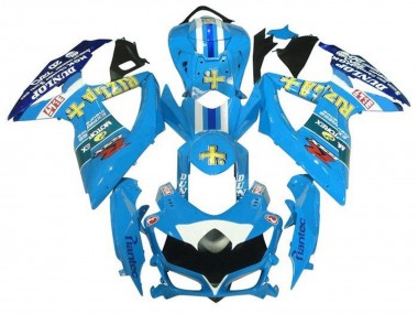2008-2010 Suzuki GSXR 600 / GSXR 750 Motorcycle Fairings - Light Blue Yellow Rizla UK