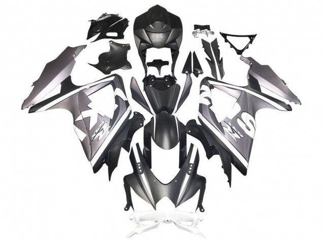 2008-2010 Suzuki GSXR 600 / GSXR 750 Motorcycle Fairings - Silver White Matte Black UK
