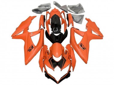 2008-2010 Suzuki GSXR 600 / GSXR 750 Motorcycle Fairings - Orange Glossy Black UK