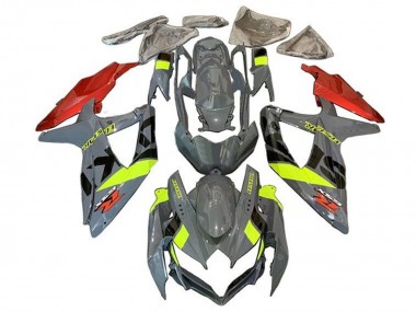 2008-2010 Suzuki GSXR 600 / GSXR 750 Motorcycle Fairings - Nardo Grey Neon Yellow Red Black UK