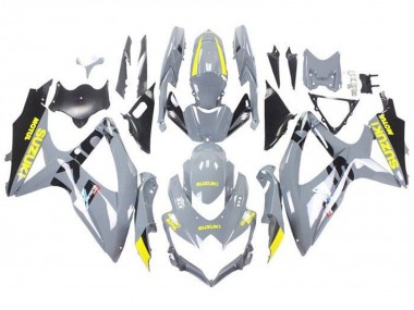2008-2010 Suzuki GSXR 600 / GSXR 750 Motorcycle Fairings - Nardo Grey Yellow Black UK