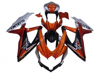 2008-2010 Suzuki GSXR 600 / GSXR 750 Motorcycle Fairing - Silver Orange Glossy Black UK