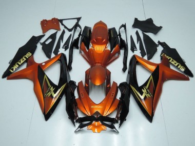 2008-2010 Suzuki GSXR 600 / GSXR 750 Motorcycle Fairings - Orange Gold Black UK