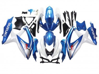 2008-2010 Suzuki GSXR 600 / GSXR 750 Motorcycle Fairings - White Light Blue Red UK