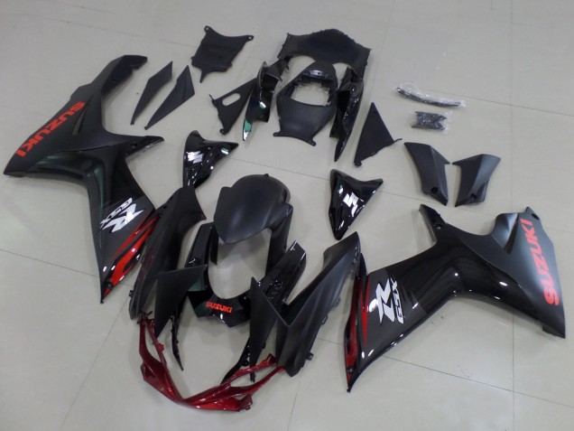 2011-2024 Suzuki GSXR 600 / GSXR 750 Motorcycle Fairings - Matte Black Glossy Black Red White UK