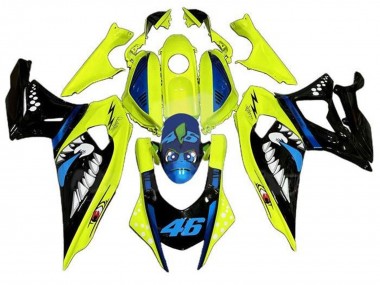 2021-2024 Yamaha YZF R7 Motorcycle Fairings - Yellow Black Shark UK