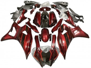 2021-2024 Yamaha YZF R7 Motorcycle Fairings - Dark Red Black UK