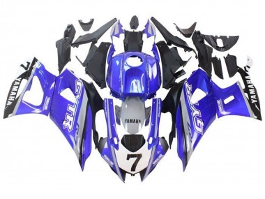 2021-2024 Yamaha YZF R7 Motorcycle Fairings - Blue Grey White GYTR UK