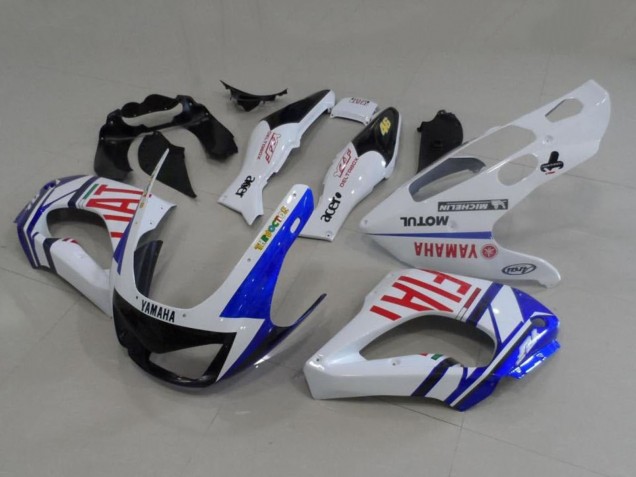 1997-2007 Yamaha YZF 1000R Thunderace Motorcycle Fairings - White Blue Red Fiat UK
