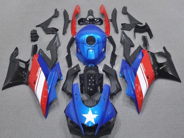 2019-2021 Yamaha YZF R3/R25 Motorcycle Fairings - Blue Red White Star UK