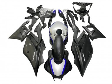 2022-2024 Yamaha YZF R3/R25 Motorcycle Fairings - Silver Blue Black Carbon Fiber Style UK