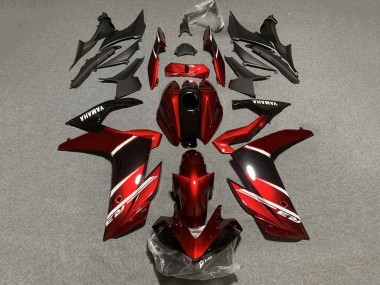 2022-2024 Yamaha YZF R3/R25 Motorcycle Fairings - Red White Glossy Black UK