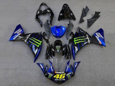 2009-2011 Yamaha YZF 1000 R1 Motorcycle Fairings - Blue Glossy Black Green Monster Energy UK