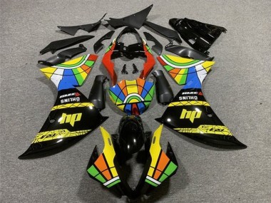 2009-2011 Yamaha YZF 1000 R1 Motorcycle Fairings - Black Yellow HP Color Wheel UK