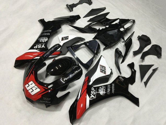 2015-2019 Yamaha YZF 1000 R1 Motorcycle Fairings - Glossy Black White Red ENEOS Motul YSP 99 UK