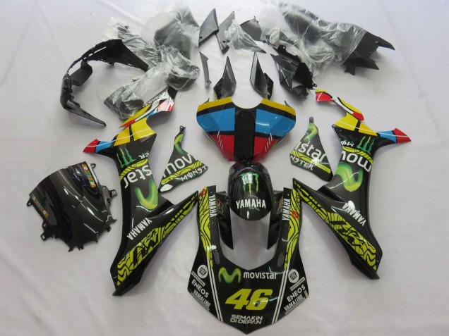 2020-2025 Yamaha YZF 1000 R1 Motorcycle Fairings - Yellow Blue Red Black Green MoviStar Monster Semakin Didepan UK