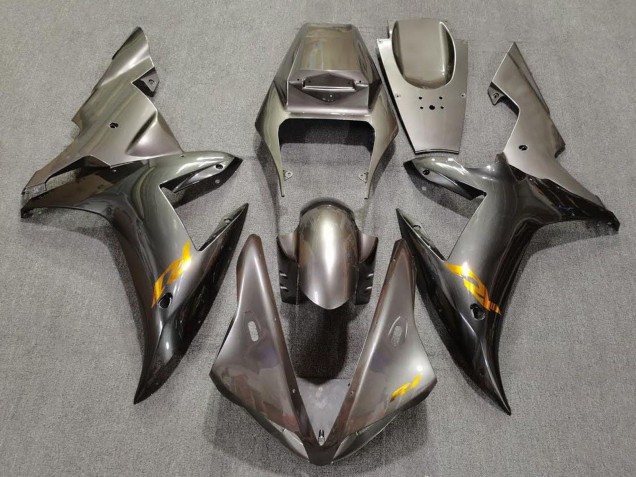 2002-2003 Yamaha YZF 1000 R1 Motorcycle Fairings - Grey with Gold Decals UK