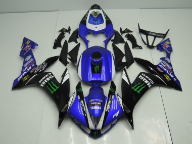 2004-2006 Yamaha YZF 1000 R1 Motorcycle Fairings - Blue White Black Green Monster Energy UK