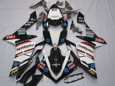 2007-2008 Yamaha YZF 1000 R1 Motorcycle Fairings - Glossy Black White Red Blue Volvo Sterilgarda Fimer UK
