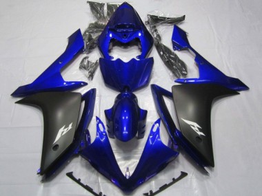 2007-2008 Yamaha YZF 1000 R1 Motorcycle Fairings - Blue Matte Black UK