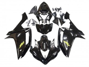 2007-2008 Yamaha YZF 1000 R1 Motorcycle Fairings - Glossy Black Gold Decal UK