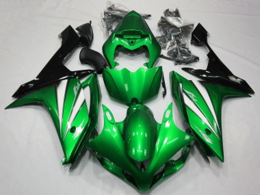 2007-2008 Yamaha YZF 1000 R1 Motorcycle Fairings - Green White Black UK
