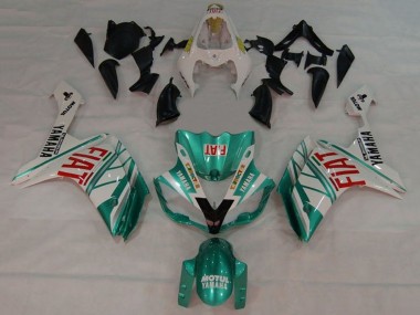 2007-2008 Yamaha YZF 1000 R1 Motorcycle Fairings - White Green Red Fiat UK