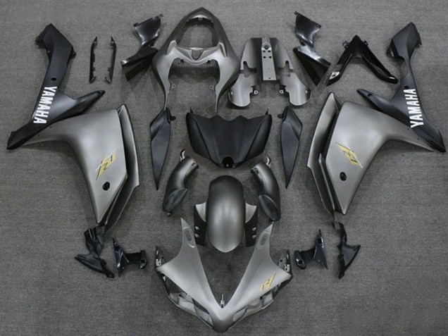 2007-2008 Yamaha YZF 1000 R1 Motorcycle Fairings - Dark Silver Matte Black UK