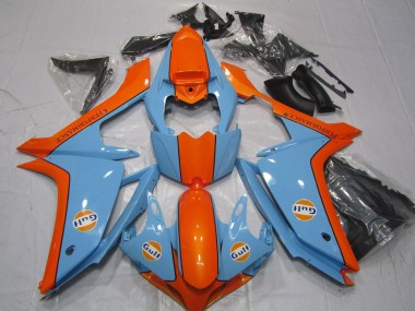 2007-2008 Yamaha YZF 1000 R1 Motorcycle Fairings - Light Blue Orange Gulf UK
