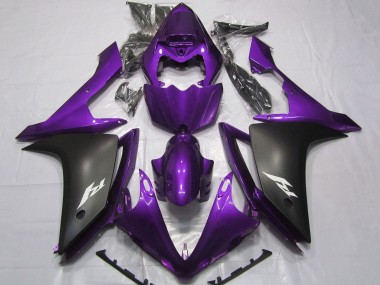 2007-2008 Yamaha YZF 1000 R1 Motorcycle Fairings - Purple Matte Black UK