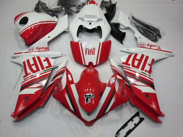 2007-2008 Yamaha YZF 1000 R1 Motorcycle Fairings - White Red Fiat UK