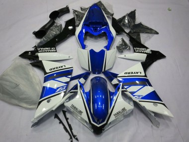 2007-2008 Yamaha YZF 1000 R1 Motorcycle Fairings - White Blue Black Layerd UK