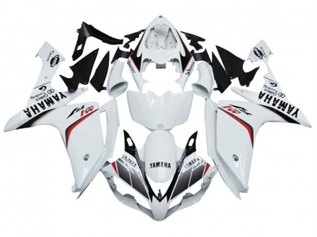 2007-2008 Yamaha YZF 1000 R1 Motorcycle Fairings - White Red Black Stripe M1 UK