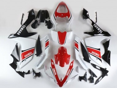 2007-2008 Yamaha YZF 1000 R1 Motorcycle Fairings - White Red Black Stripe UK