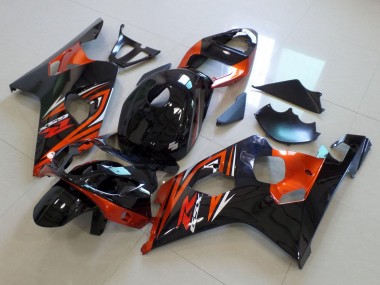 2004-2005 Suzuki GSXR 600 / GSXR 750 Motorcycle Fairings - Glossy Black Orange UK