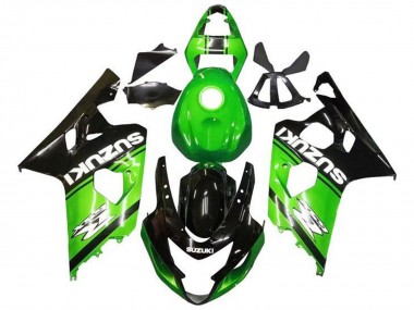 2004-2005 Suzuki GSXR 600 / GSXR 750 Motorcycle Fairings - Green Black White UK