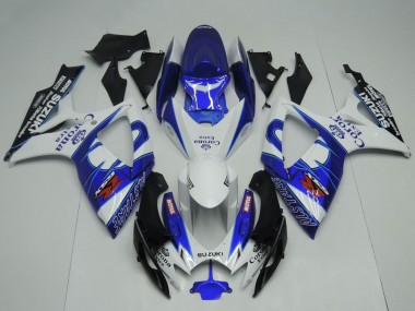 2006-2007 Suzuki GSXR 600 / GSXR 750 Motorcycle Fairings - White Blue Black Corona Extra Motul UK