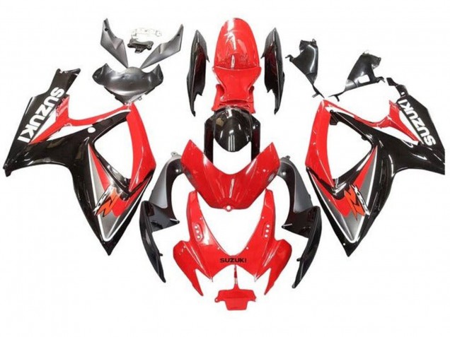2006-2007 Suzuki GSXR 600 / GSXR 750 Motorcycle Fairings - Red Grey Glossy Black UK