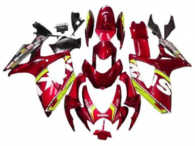 2006-2007 Suzuki GSXR 600 / GSXR 750 Motorcycle Fairings - Red Yellow White Black UK