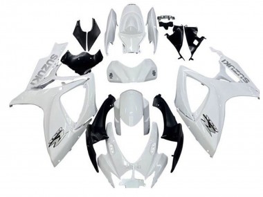 2006-2007 Suzuki GSXR 600 / GSXR 750 Motorcycle Fairings - White Black UK