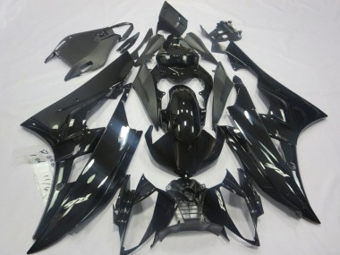 2006-2007 Yamaha YZF R6 Motorcycle Fairings - Glossy Black Matte Black UK