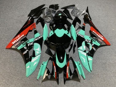 2006-2007 Yamaha YZF R6 Motorcycle Fairings - Light Green Red Black Petronas Motul UK