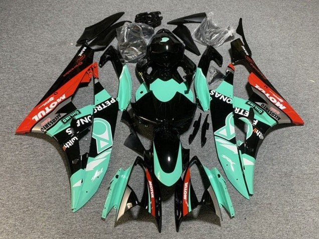 2006-2007 Yamaha YZF R6 Motorcycle Fairings - Light Green Red Black Petronas Motul UK
