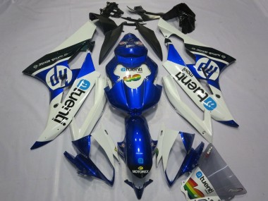 2006-2007 Yamaha YZF R6 Motorcycle Fairings - White Blue Black UK