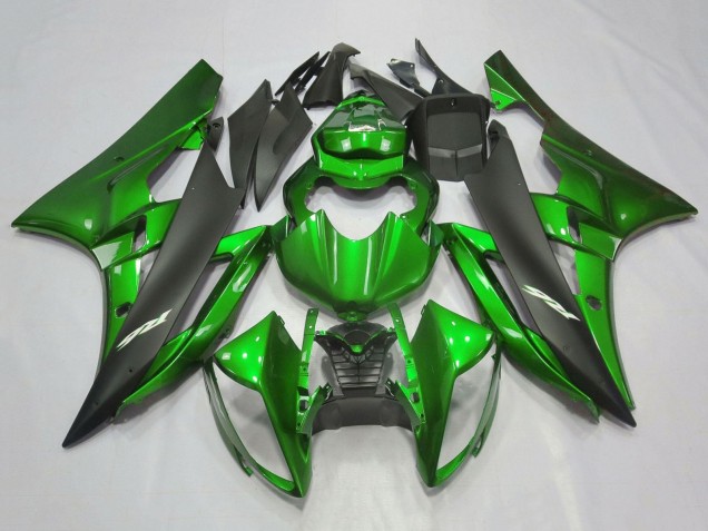 2006-2007 Yamaha YZF R6 Motorcycle Fairings - Green Matte Black UK