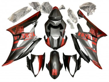 2006-2007 Yamaha YZF R6 Motorcycle Fairing - Red Matte Black UK