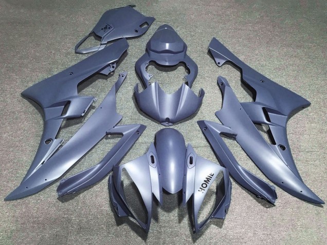 2006-2007 Yamaha YZF R6 Motorcycle Fairings - Matte Silver Blue UK